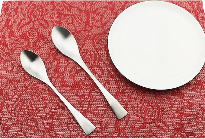 6-Piece Flatware Set,Extra Thick Heavy Duty - 18/10 Stainless Steel Cutlery Sets,High Matte Finish Silverware Flatware Sets Service for 1,Use for Home,Kitchen, Utensil Sets