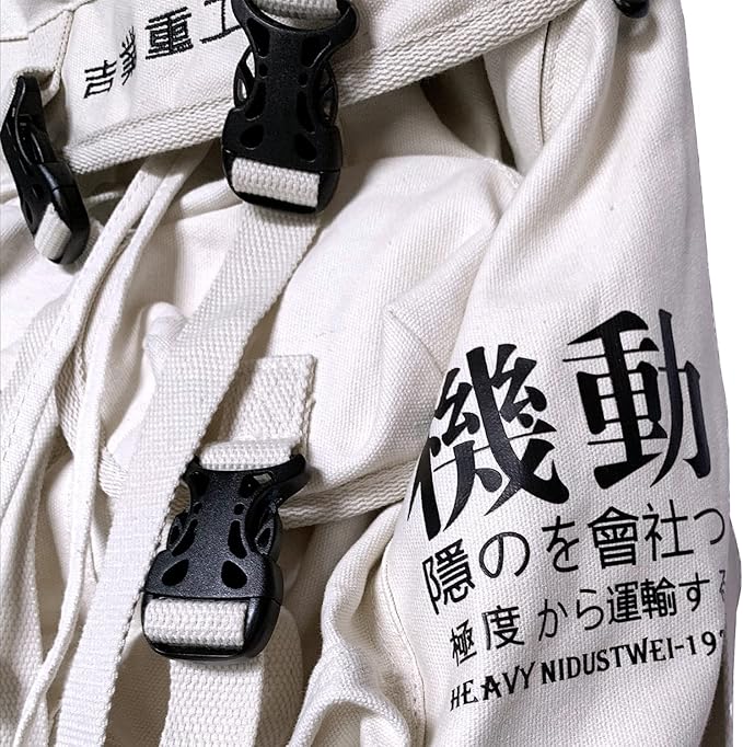 MFCT Men's Techwear Backpack Japanese Bag (Beige)