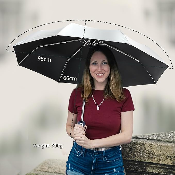Color Coated Sun Umbrella UV Protection Compact Folding Windproof Parasols Travel Auto Open Close Shade Blocking UV