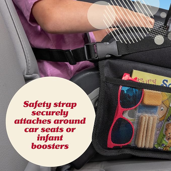 Lusso Gear Car Seat Travel Tray for Toddlers - Pink Unicorn, 600D Oxford Cloth - Dry Erase Activity Table & Tablet Holder - Airplane Tray Table Cover for Kids & Road Trip Essential