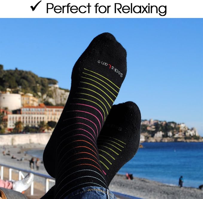 Cotton Compression Socks for Women & Men. 15-20 mmHg Support Knee-High Brown S/M