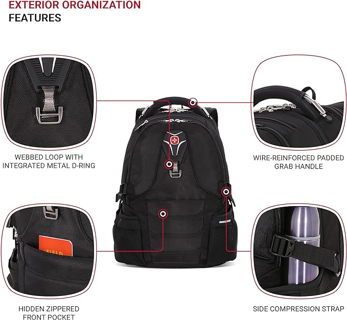 SwissGear 2769 Scansmart Backpack, Black, 17.5-Inch