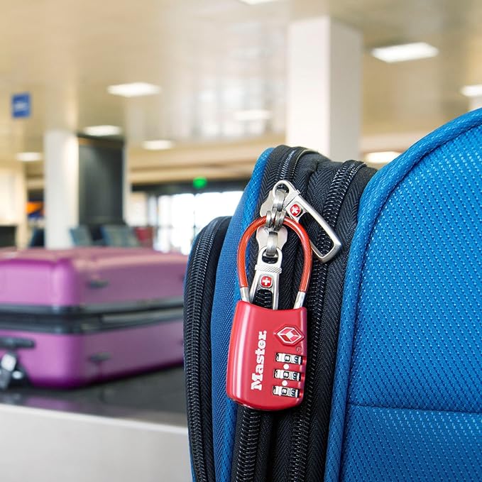 Master Lock 4688D Set Your Own Combination TSA Approved Luggage Lock, 1 Pack, Silver