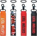 Custom Luggage Tags, Custom Personalized Luggage tag Name, Embroidery Key Ring Accessories for Car, Luggage, Crate,Gear