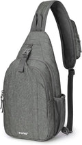 G4Free Sling Bag RFID Blocking Sling Backpack Crossbody Chest Bag Daypack for Hiking Travel(DimGray)