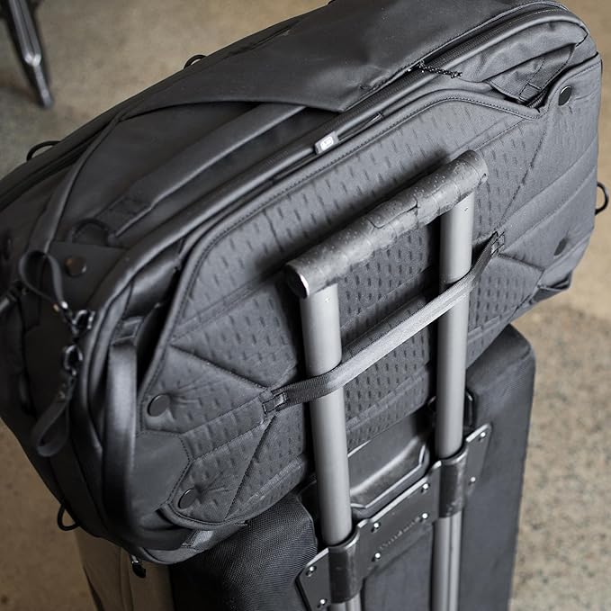 Peak Design Travel Backpack 45L, Black, Expandable 35-45L Design, Rear and Top Access, Weatherproof Shell, Laptop Sleeve, Ideal for Travel or Everyday Carry, Versatile Backpack for Men and Women