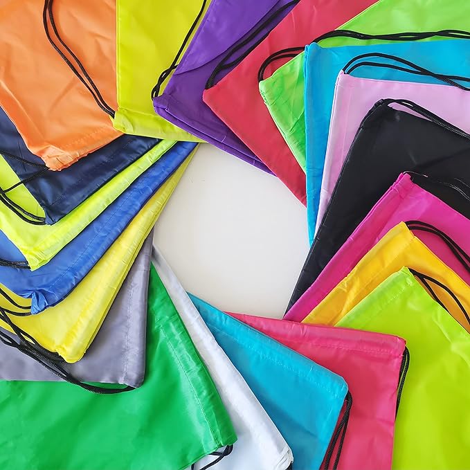 60 Pieces Drawstring Backpack Bags Sports Sackpack Bulk Cinch Gym Bag For Women Men Outdoor Sports Backpack(20 Colors)