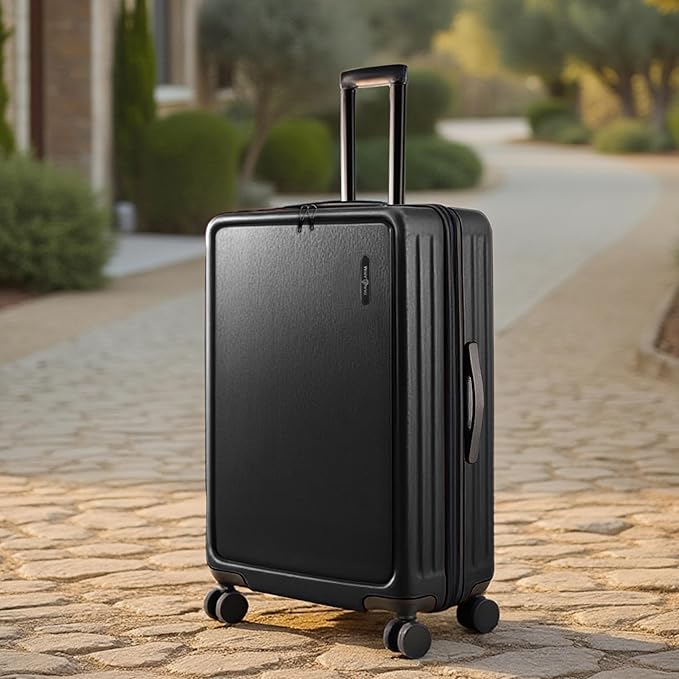 Luggage Sets 2 Piece, 24 Inch Suitcase and 28 Inch Luggage with Spinner Wheels, Durable Hard Shell Suitcase Set, Expandable Travel Suitcases with Wheels, Black