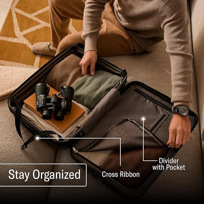 Samsonite Freeform Hardside Carry-On Luggage with Spinner Wheels - Hardshell Suitcase - TSA, Airline-Approved - Expandable Hard Shell, Smooth Rolling Wheels for Lightweight Travel - Pine Green