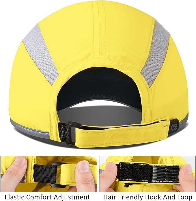 GADIEMKENSD Reflective Folding Outdoor Hat Unstructured Design UPF 50+ Sun Protection Sport Hats for Womens and Mens