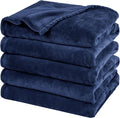 PHF Oversized King Fleece Blanket 120"x120", No Shed No Pilling Big Soft Blanket, Extra Large 10'x 10' Lightweight for Bed, Sofa Travel and Camping, Suitable for All Season, Navy Blue