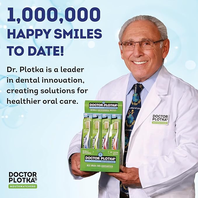 MOUTHWATCHERS Childrens Dental Care Kit: Toothbrush for Kids, 3 oz Strawberry Fluoride Free Toothpaste, Dry Erase Checkboard, Timer, Stickers, Manual Flossing Toothbrushes Gift Set, by Dr. Plotka's