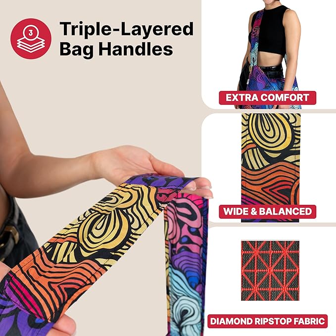 Nanobag Ultra-Lightweight Foldable Tote for Women & Men, Reusable Grocery & Travel Bag, Packable Collapsible Compact Market Essential (Standard Sketch)