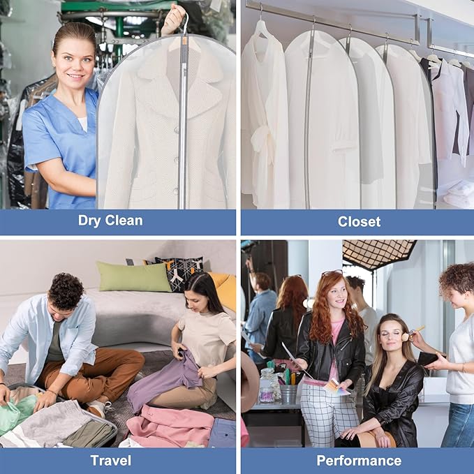 Vacuum Storage Bags, Compression Space Saver Vacuum Seal Bags for Clothing Travel Luggage Comforters Blankets Pillows Bedding (Clear, 6 Pack)