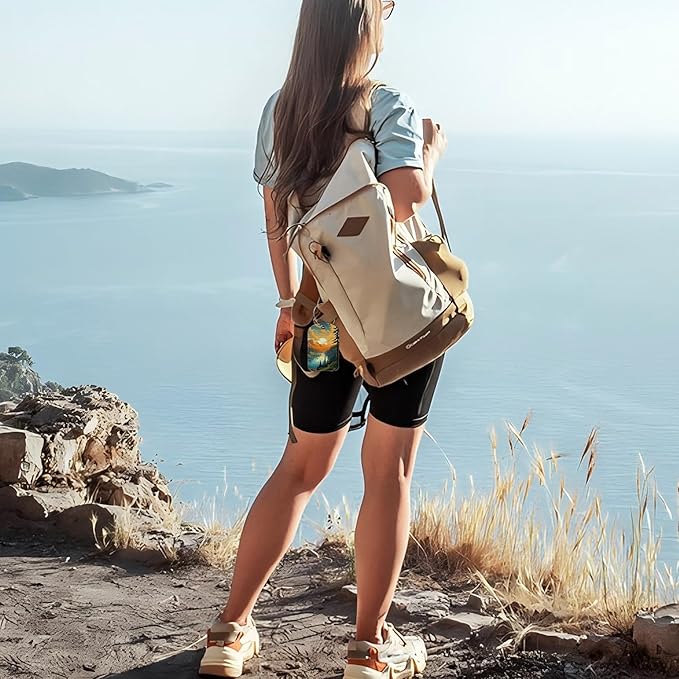 Vintage Mountain and Lake Luggage Tag for Suitcase Set of 2 PU Leather Cute Luggage Tags with Stainless Metal Loop ID Label Privacy Flap Suitcase Tags for Women and Men Travel