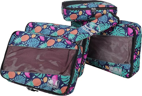 5 Set Packing Cubes for Travel Large Suitcase Luggage Organizer Bags Travel Accessories Vacation 4 Cubes 1 Laundry Pouch Bag