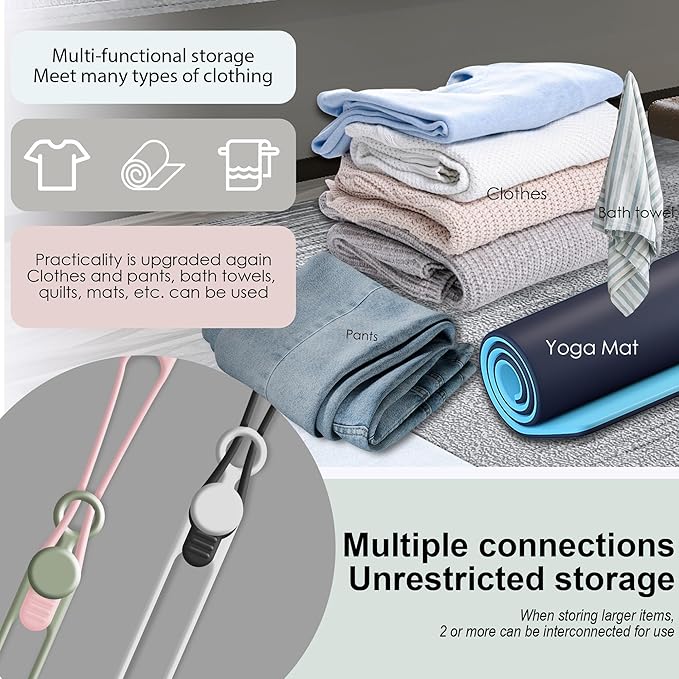 Nearockle Silicone Cable Ties Cord Organizer for Cable Management, 24PCS 4.2" and 7.1" Reusable Cable Organizer Electronic Accessories for Home, Office, Kitchen, School, Travel (4 Colors)