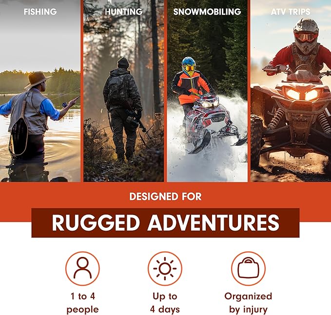 Adventure Medical Kits Sportsman Series Medical Kit - 300 - First Aid Kit for Camping, Hiking, Hunting & More - For 6 People for 7 Days - Includes Bandages, Medicine, Guide Book & More