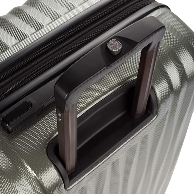 SwissGear 7272 Energie Expandable Hardside Luggage with Spinner Wheels and TSA Lock, Gunmetal, Checked-Large 27-Inch