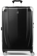 Travelpro Pathways 3 Hardside Expandable Luggage, 8 Spinner Wheels, Lightweight Hard Shell Suitcase, Checked Large 28 Inch, Black Knight