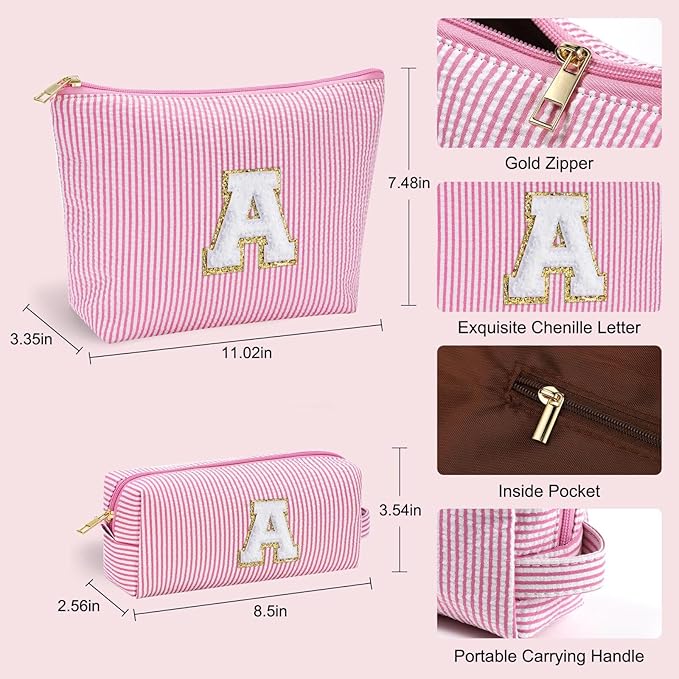YOOLIFE Personalized Gifts for Women, Cute Travel Makeup Bag Daughter Niece Gifts Cosmetic Bag Skin Care Bag Sister Wife Friend Teacher Engagement Wedding Gifts for Women Mothers Day Thank You Gift P