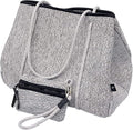 Pole Tribe Neoprene Tote - Large Beach, Gym, Travel Bag & Wallet, Water-Resistant, Durable, Lightweight, Sailor Rope Design