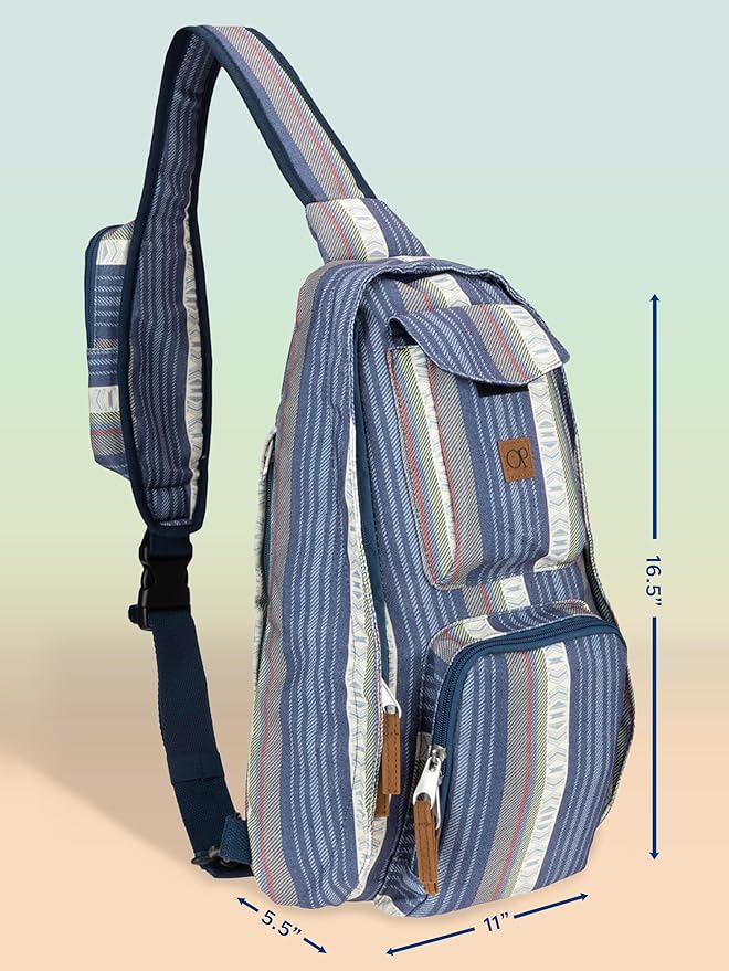 Ocean Pacific Crossbody Sling Bag for Everyday Use, Travel, Work - Casual Daypack for Men Women