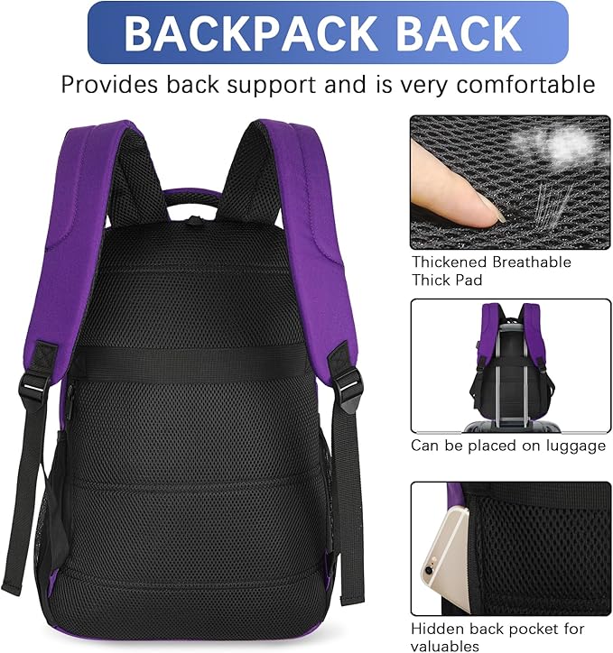 LARIPOP Extra Large Backpack,17.3 Inch Business Laptop backpack for Men Women with USB Charging Port,Water-Resistant Laptopack Weekender Daypack for Work College Computer