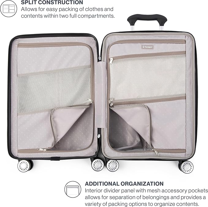 Travelpro Pathways 3 Hardside Expandable Luggage, 8 Spinner Wheels, Lightweight Hard Shell Suitcase, Carry On 21 Inch, Kayak