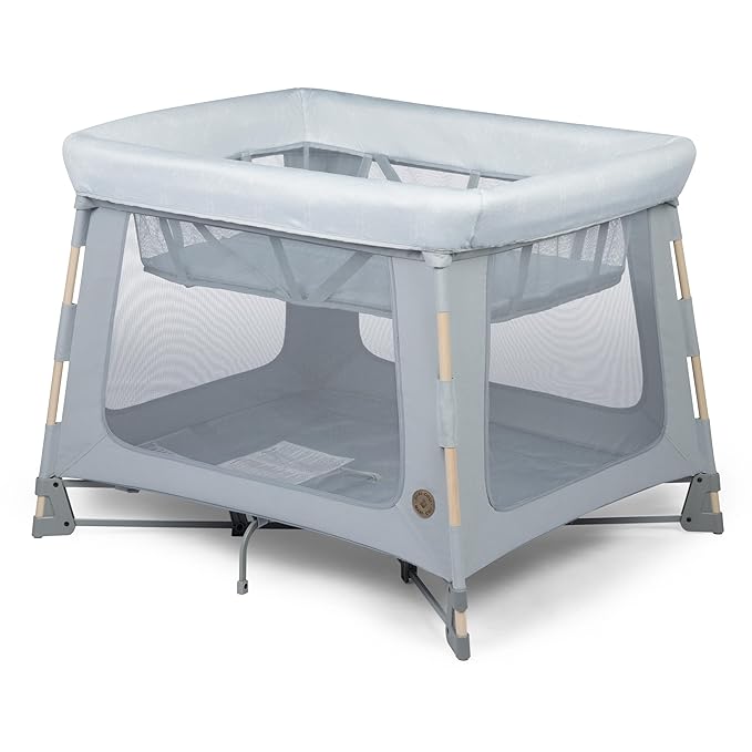 Maxi-Cosi Swift Baby Playard with Mat, Baby Playpen, Play Yard with Bassinet, Portable Playpen for Babies and Toddlers, Classic Slate