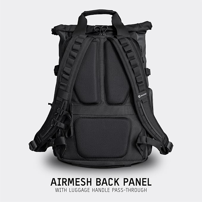 WANDRD PRVKE 21L, V3 Backpack: Weather-Resistant Travel & Camera Backpack with Laptop Sleeve, Quick Side Access, Clamshell Opening – Ideal Photography & Travel Bag (Black)