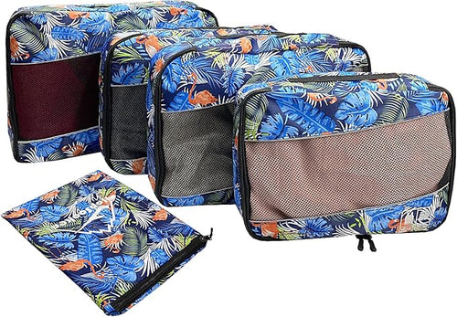 5 Set Packing Cubes for Travel Large Suitcase Luggage Organizer Bags Travel Accessories Vacation 4 Cubes 1 Laundry Pouch Bag