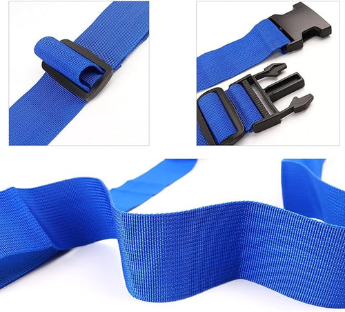4Pcs Luggage Straps for Suitcase Travel Accessories TSA Approved, 80In Long Belts to Keep Your Suitcase Secure, Adjustable Bag Straps with Quick-Release Buckle for Travel Bag Closure, Blue