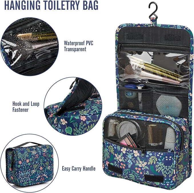 Veken 8 Set Packing Cubes for Travel Essentials, Suitcase Organizer Bags in 4 Sizes, Carry-On Luggage Accessories with Large Laundry & Hanging Toiletry Bag, Must-Have for Airplane, Road Trip & Camping