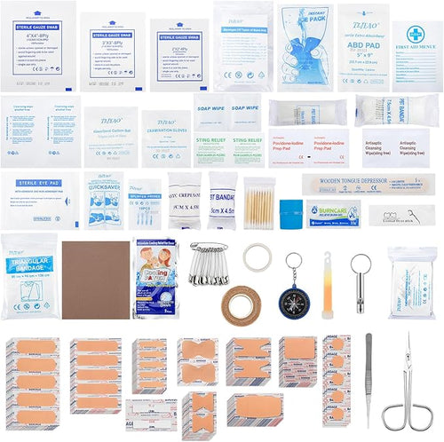 330 Piece First Aid Kit, Premium Waterproof Compact Trauma Medical Kits for Any Emergencies, Ideal for Home, Car, Travel, Camping, Hiking, Truck, Office, Sports (Red)