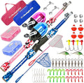 DaddyGoFish Kids Fishing Pole - Rod Reel Combo Tackle Box Starter Set - First Year Small Gear Kit for Boys Girls Toddler Youth Age Beginner Little Children