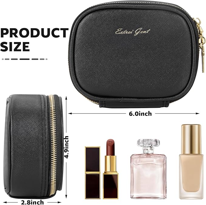 Small Makeup Bag Travel Train Case with Mirror and Light Mini Travel Make up for Women Train Case Cosmetic Organizer 3 Adjustable Brightness Toiletry Bag Portable Artist Storage