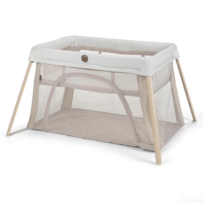 Maxi-Cosi Calao Travel Playard, Infant Bassinet, Toddler Playpen, Portable, Lightweight, Foldable, Easy Setup, with Carry Bag, Breathable Mesh, Classic Oat