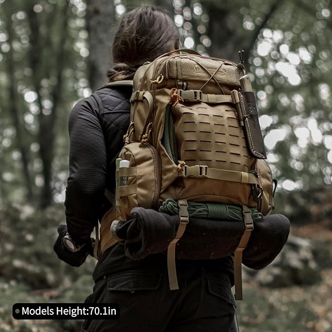 Mardingtop 35L Molle Tactical Military Backpack for Men，Cordura Backpack for Hiking,Camping,Survival