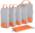 BAGSMART 6 Set Compression Packing Cubes - Lightweight Travel Essentials, Durable Luggage Organizer