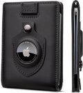 SERMAN BRANDS RFID Blocking Slim Bifold Genuine Leather Minimalist Front Pocket Wallets for Men with Money Clip Thin Mens