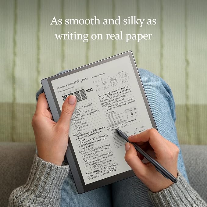 Kloudnote Slim 10.3" Digital Notebook, E Ink Tablet and ePaper Notepad for ebook Reading and Writing, 227ppi ereader Device in 2025, 5.3mm Ultra-Thin (Grey)