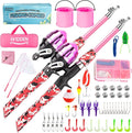 Kids Fishing Pole, Portable Telescopic Kids Fishing Poles for Boys and Girls, Fishing Rod and Reel Combo Kit with Tackle Box, and Fishing Net, Best Fishing Pole for Toddler Youth