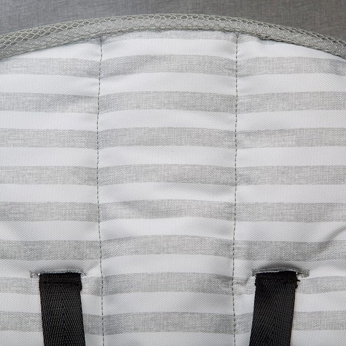 babyGap Classic Stroller - Lightweight Stroller with Recline, Compact Fold & Removable Parent Organizer - Made with Sustainable Materials, Grey Stripes