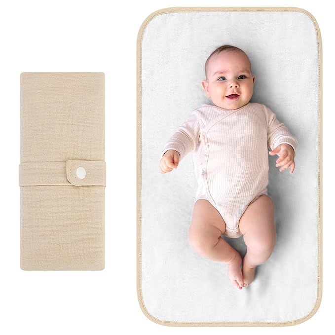 Accmor Portable Diaper Changing Pad, Waterproof Foldable Baby Changing Mat for Travel, Baby Essentials Shower Registry Gifts