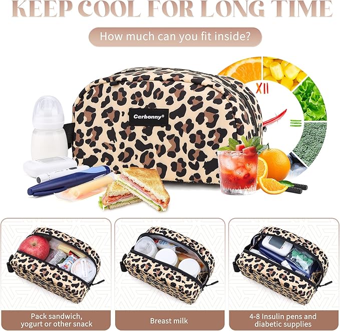 Small Cooler Bag Freezable Lunch Bag for Work School Travel,Leak-Proof Small Lunch Bag,Small Insulated Bag for Kids/Adults,Freezer Lunch Bags,Freezable Snack Bag,Mini Lunch Bag Fit for Yogurt