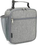 FlowFly Kids Lunch box Insulated Soft Bag Mini Cooler Back to School Thermal Meal Tote Kit for Girls, Boys(Heather Grey)
