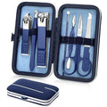 Aceoce Travel Manicure Set Mens Grooming Kit Stainless Steel Nail Clippers Nail Care Tool with Luxurious Travel Case Manicure Pedicure Set Professional Personal Care Gift for Men Family Friends