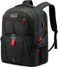 LOVEVOOK Travel Laptop Backpack with Lock and 17 Large Computer Business Work Backpack for Men (Black-Lunch, 17 inch)