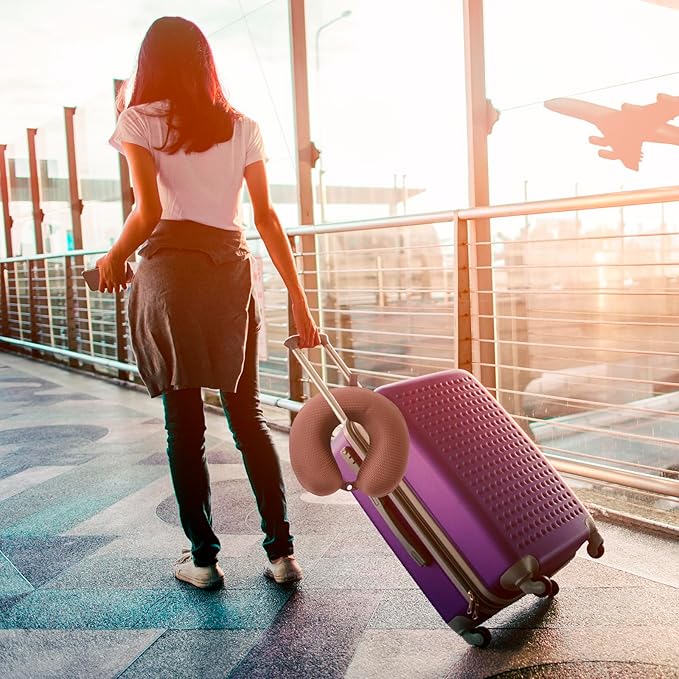 Travel Neck Pillow Cover, Neck Pillow Case with Zipper, Cooling, Pure, Soft and Smooh, Airplane Pillow Sleep Replacementt Washable (Only Pillow Covers, no Filler)